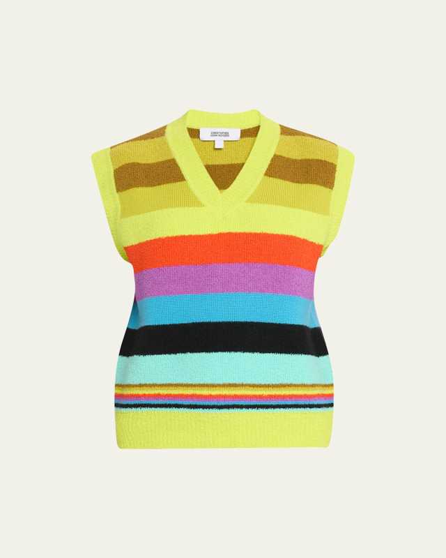 Striped Oversized Knit Vest